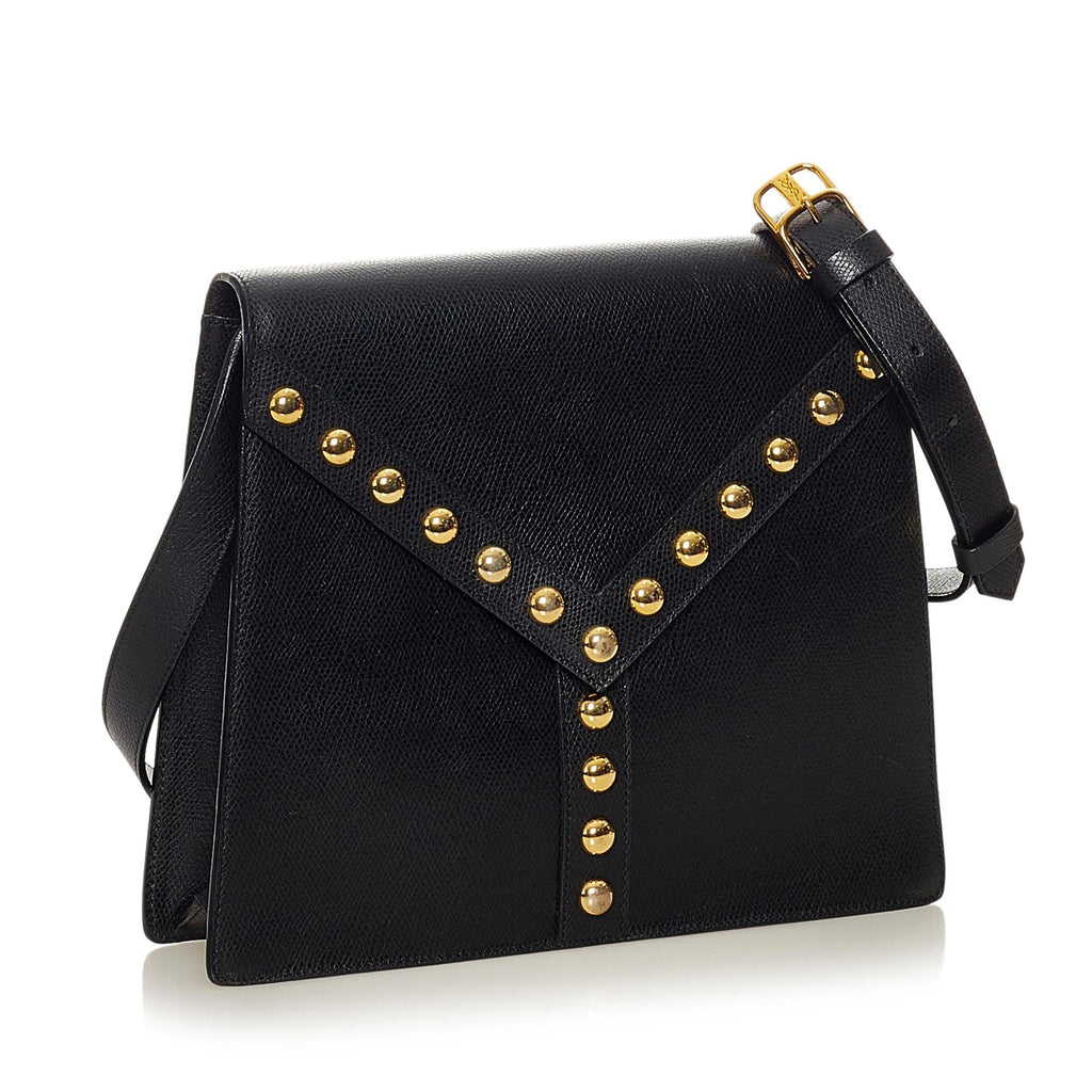 Saint Laurent Studded Leather Crossbody Bag (SHG-27910)