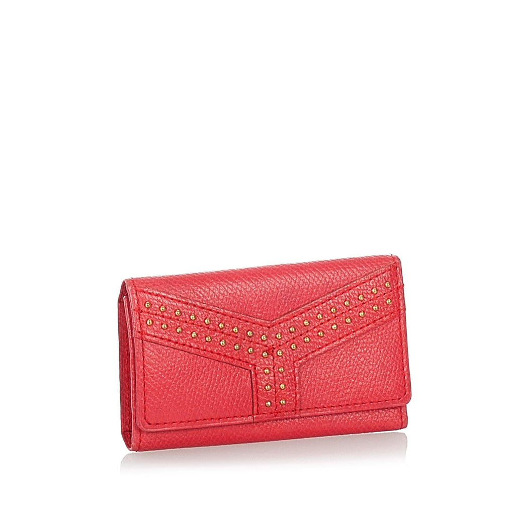 Saint Laurent Studded Leather Key Holder (SHG-26978)
