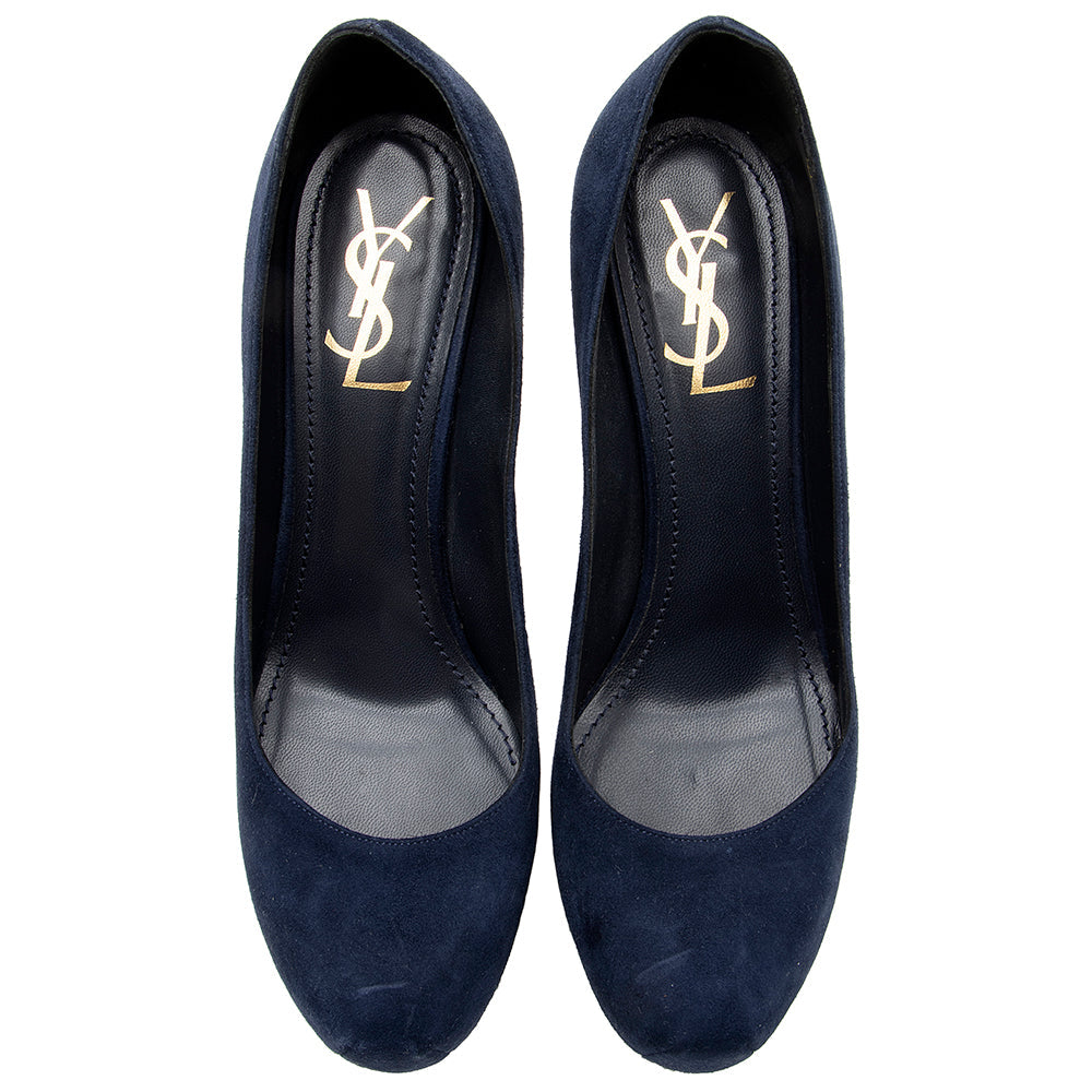 Saint Laurent Suede Tribtoo Pumps - Size 9 / 39 (SHF-18836)