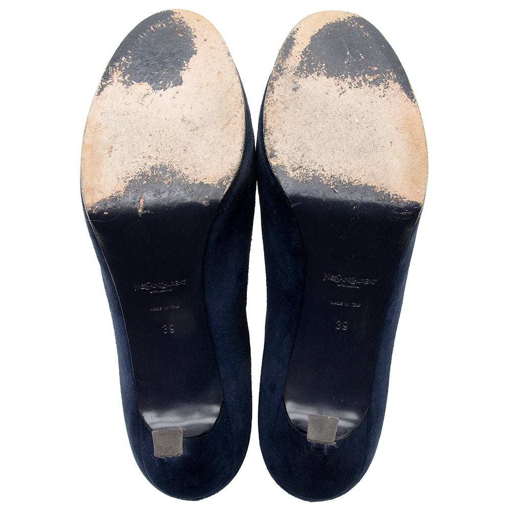 Saint Laurent Suede Tribtoo Pumps - Size 9 / 39 (SHF-18836)