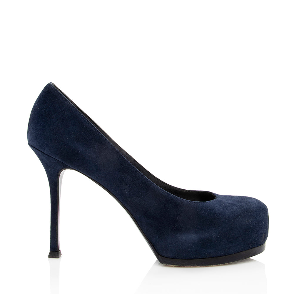 Saint Laurent Suede Tribtoo Pumps - Size 9 / 39 (SHF-18836)