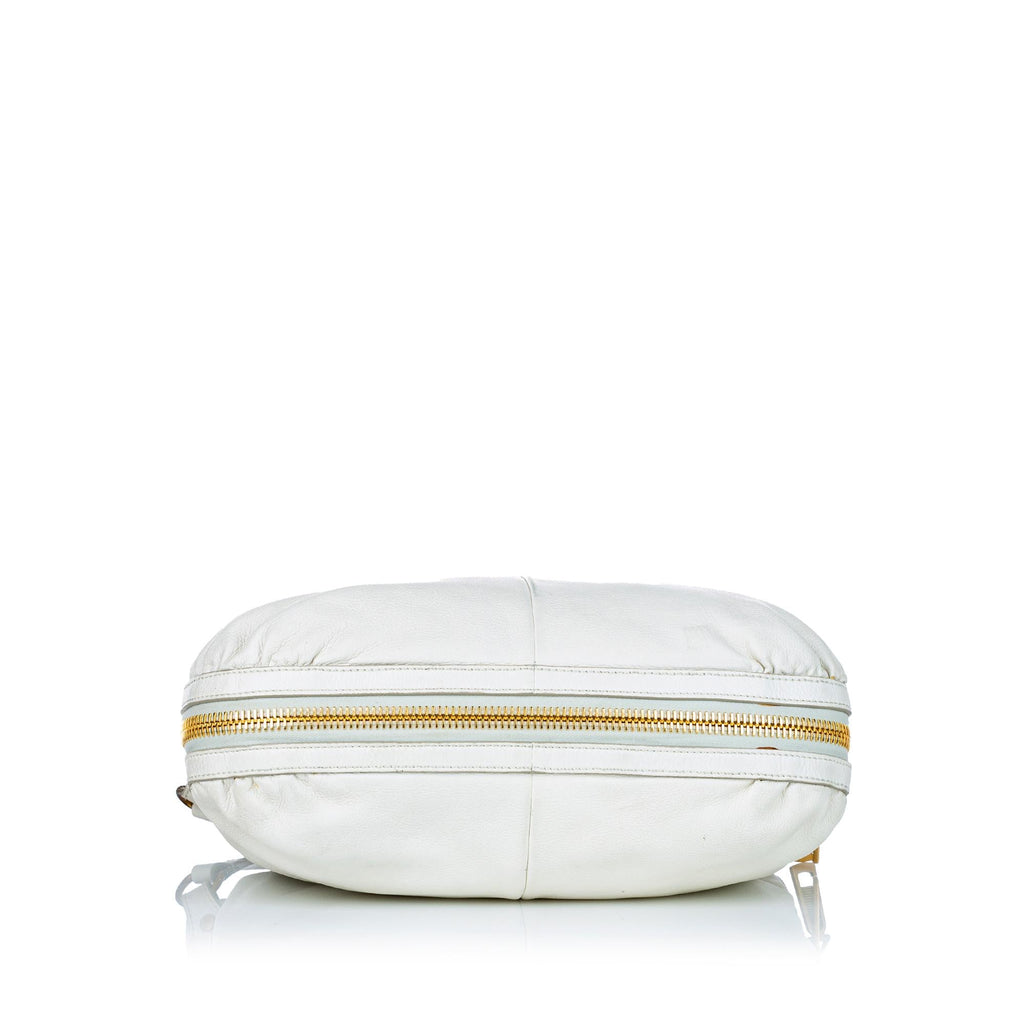 Saint Laurent Taurillon Zip Leather Hobo Bag (SHG-28455)