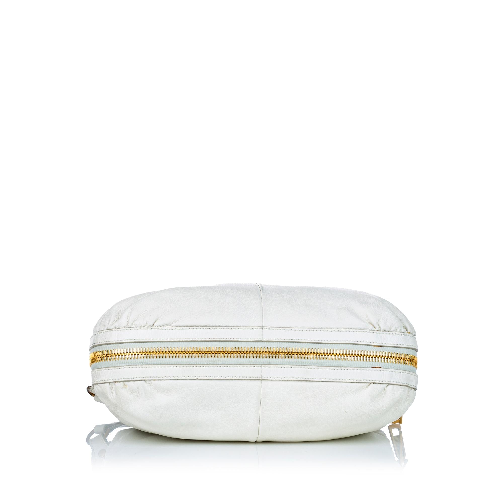 Saint Laurent Taurillon Zip Leather Hobo Bag (SHG-28455)