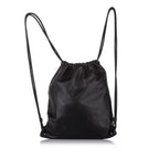 Saint Laurent Teddy Drawstring Leather Backpack (SHG-24541)