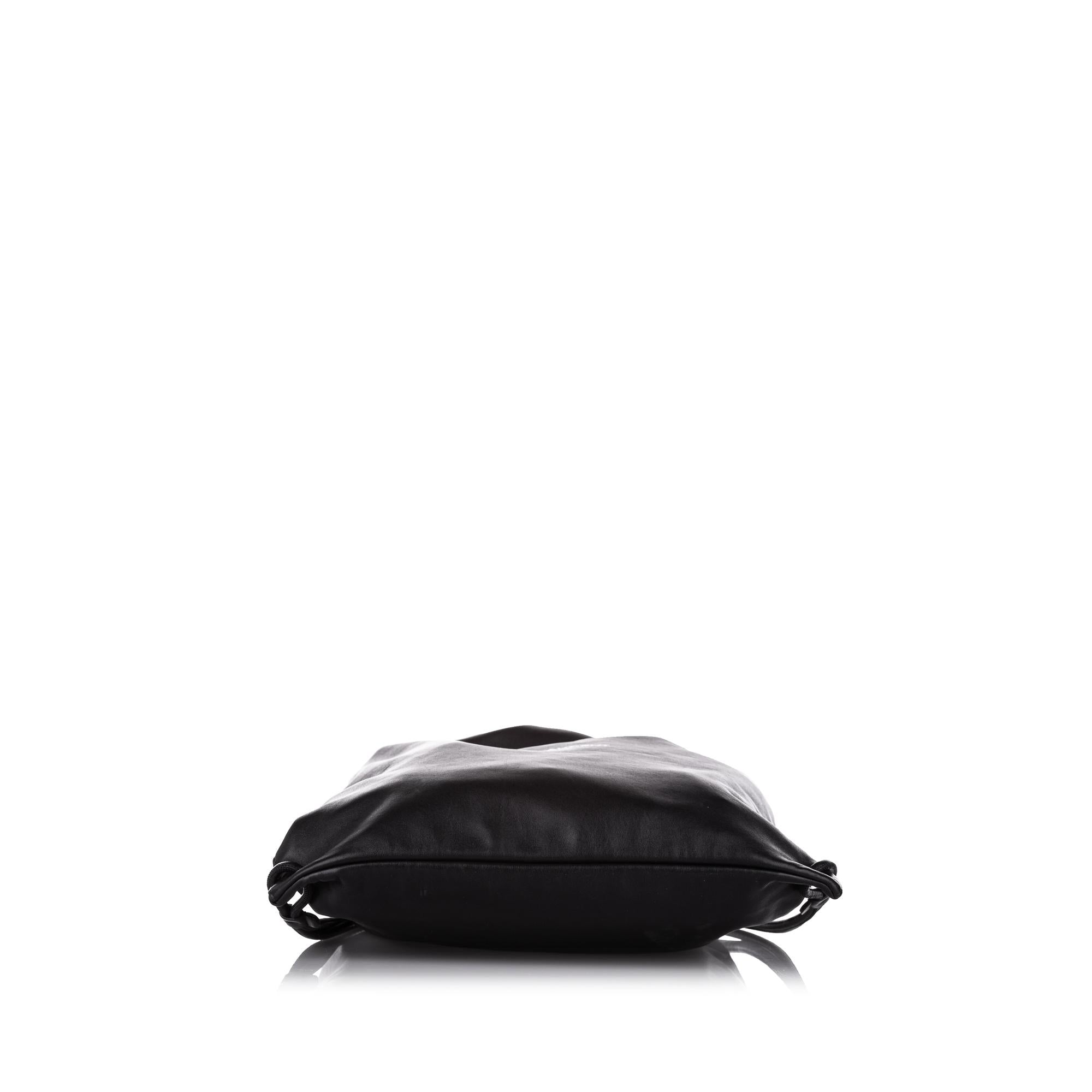 Saint Laurent Teddy Drawstring Leather Backpack (SHG-24541)