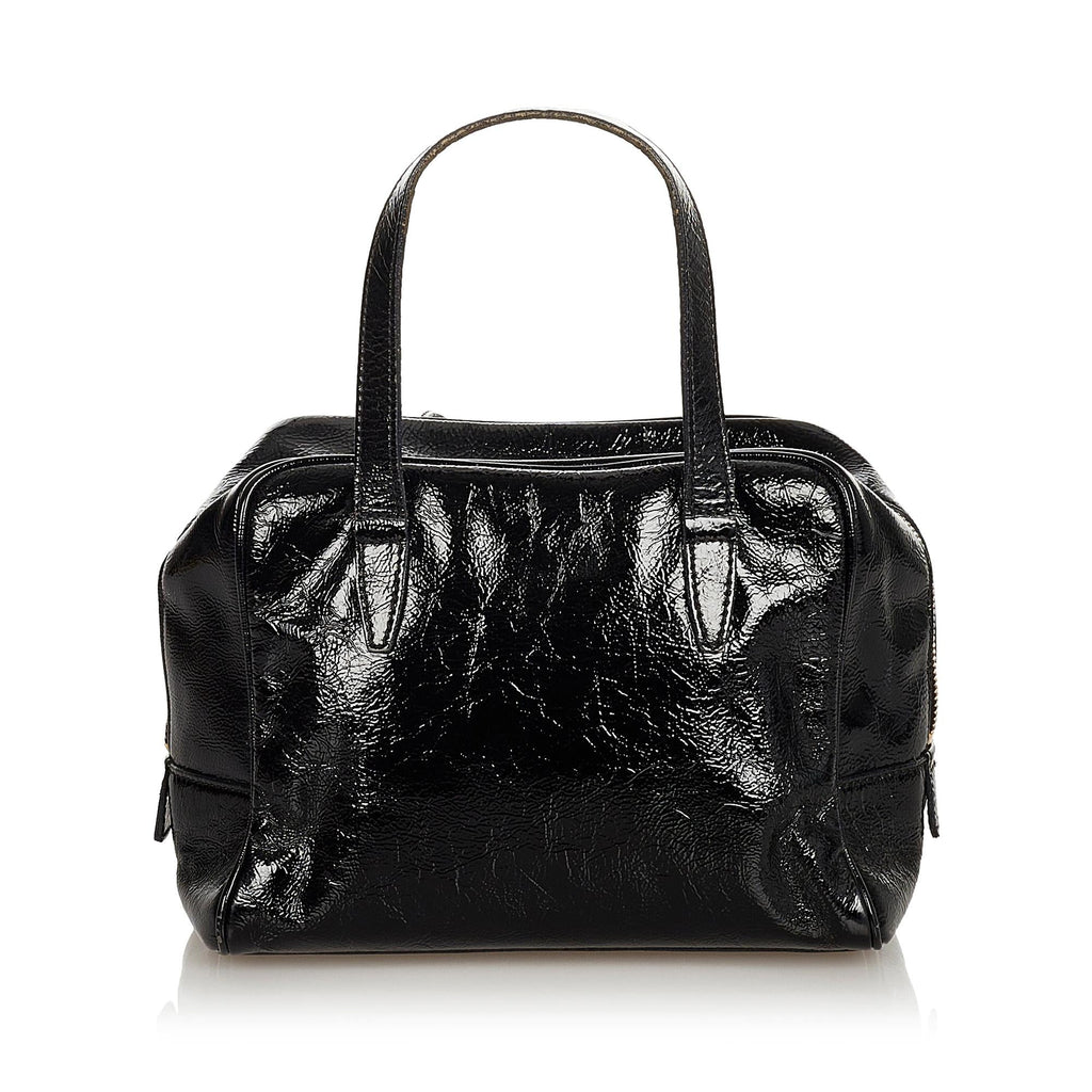 Saint Laurent Y Mail Patent Leather Handbag (SHG-25706)