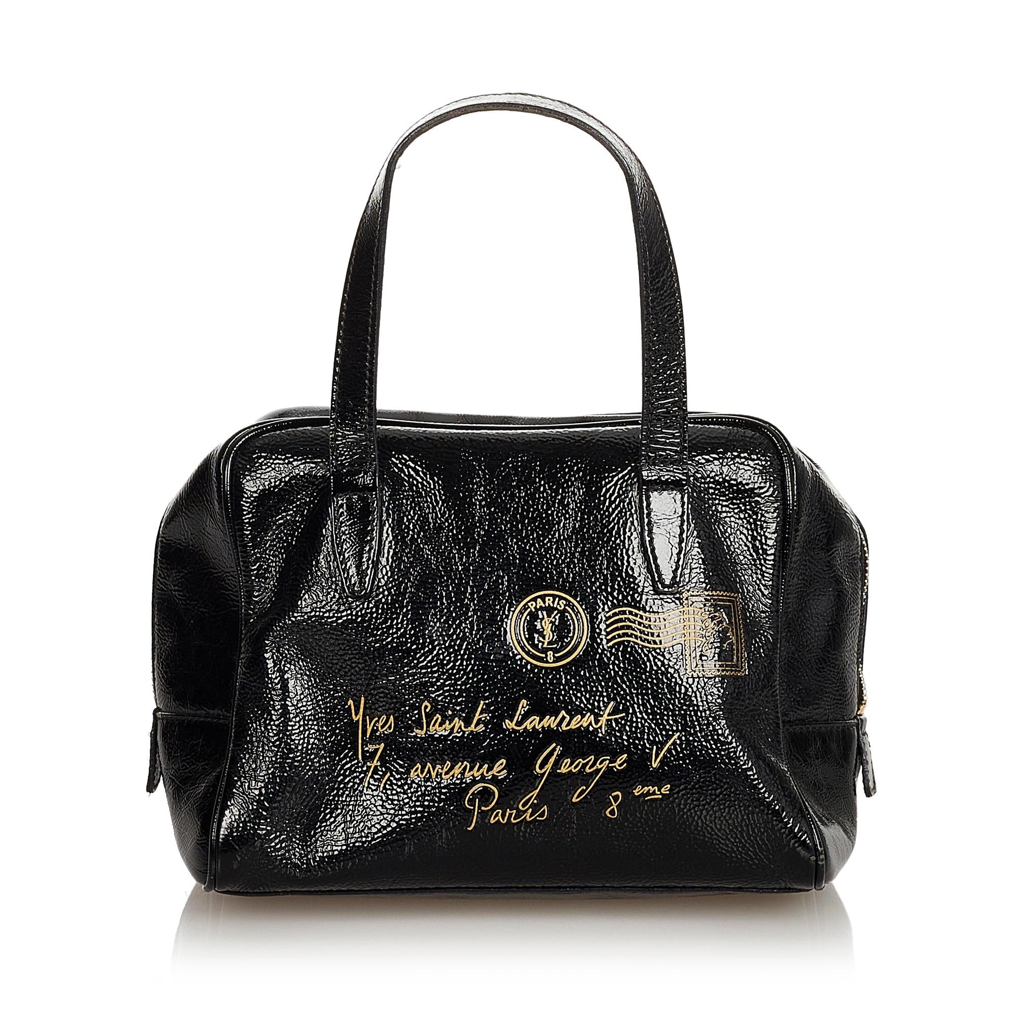Saint Laurent Y Mail Patent Leather Handbag (SHG-25706)