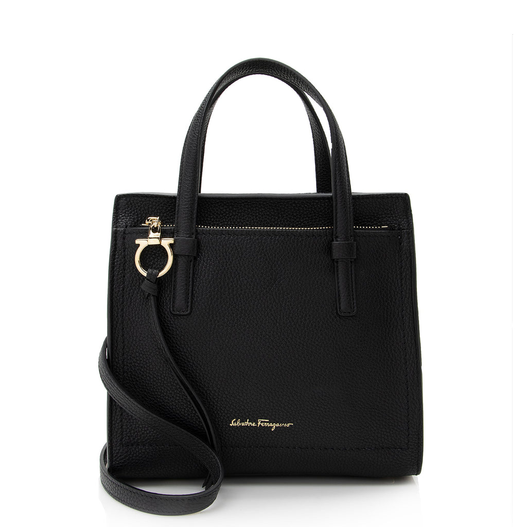 Salvatore Ferragamo Calfskin Amy Mini Tote (SHF-22524)
