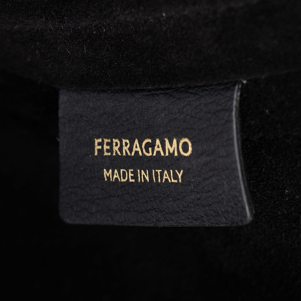 Ferragamo Calfskin Archivo Gancio Medium Hobo