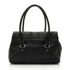Salvatore Ferragamo Calfskin Ganchini Jules Satchel (SHF-BEZLds)