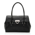 Salvatore Ferragamo Calfskin Ganchini Jules Satchel (SHF-BEZLds)