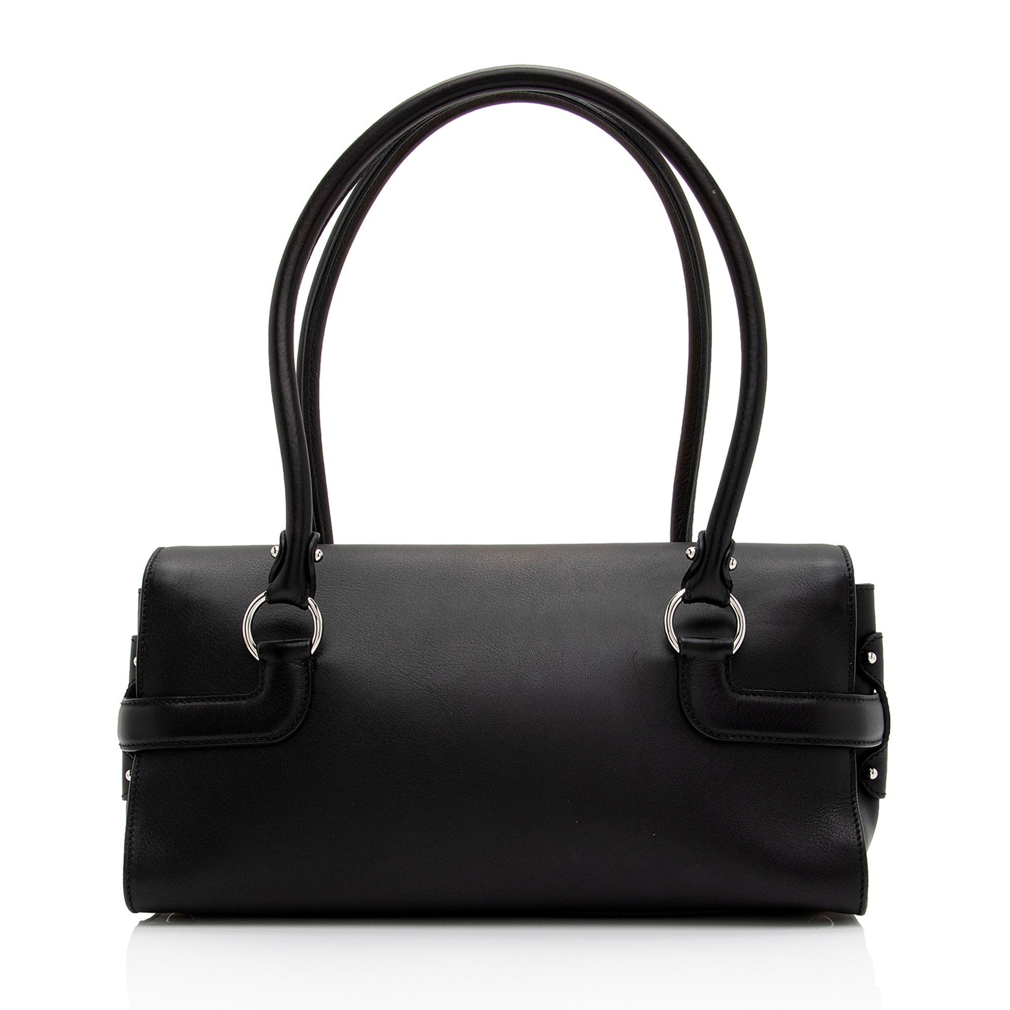 Salvatore Ferragamo Calfskin Ganchini Jules Satchel (SHF-5PXr2S)