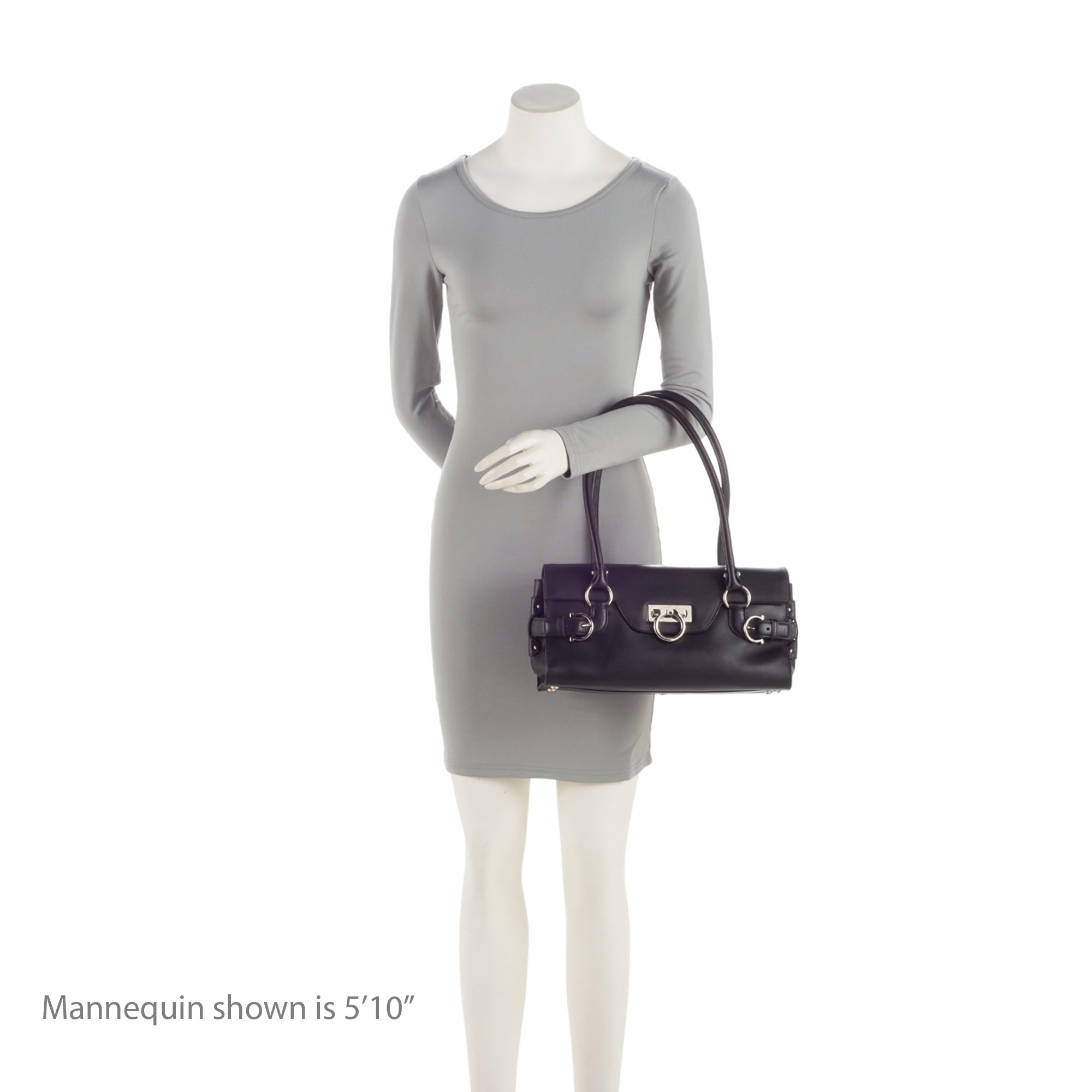 Salvatore Ferragamo Calfskin Ganchini Jules Satchel (SHF-5PXr2S)