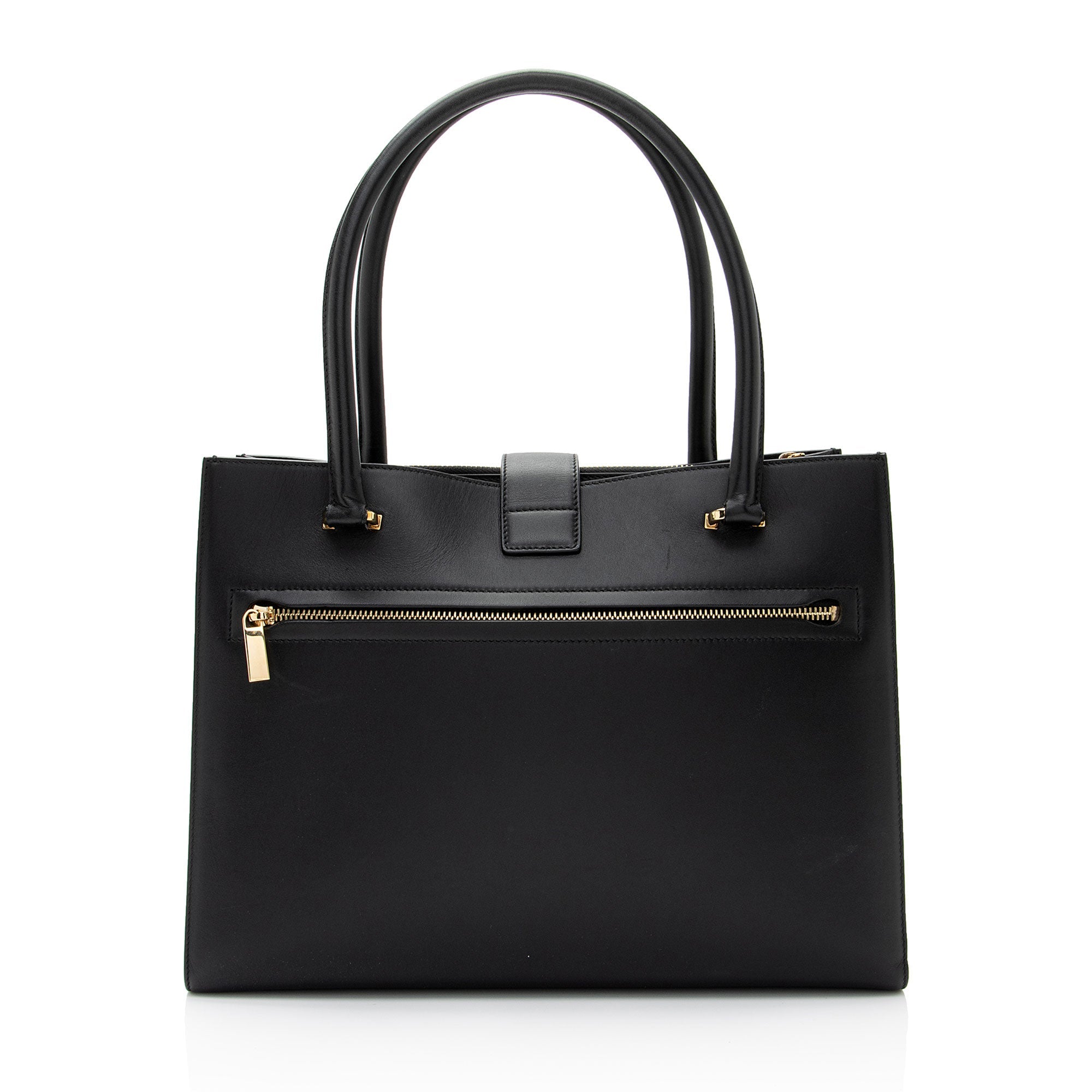 Salvatore Ferragamo Calfskin Gancini Lock Marlene Medium Tote (SHF-UREkYB)