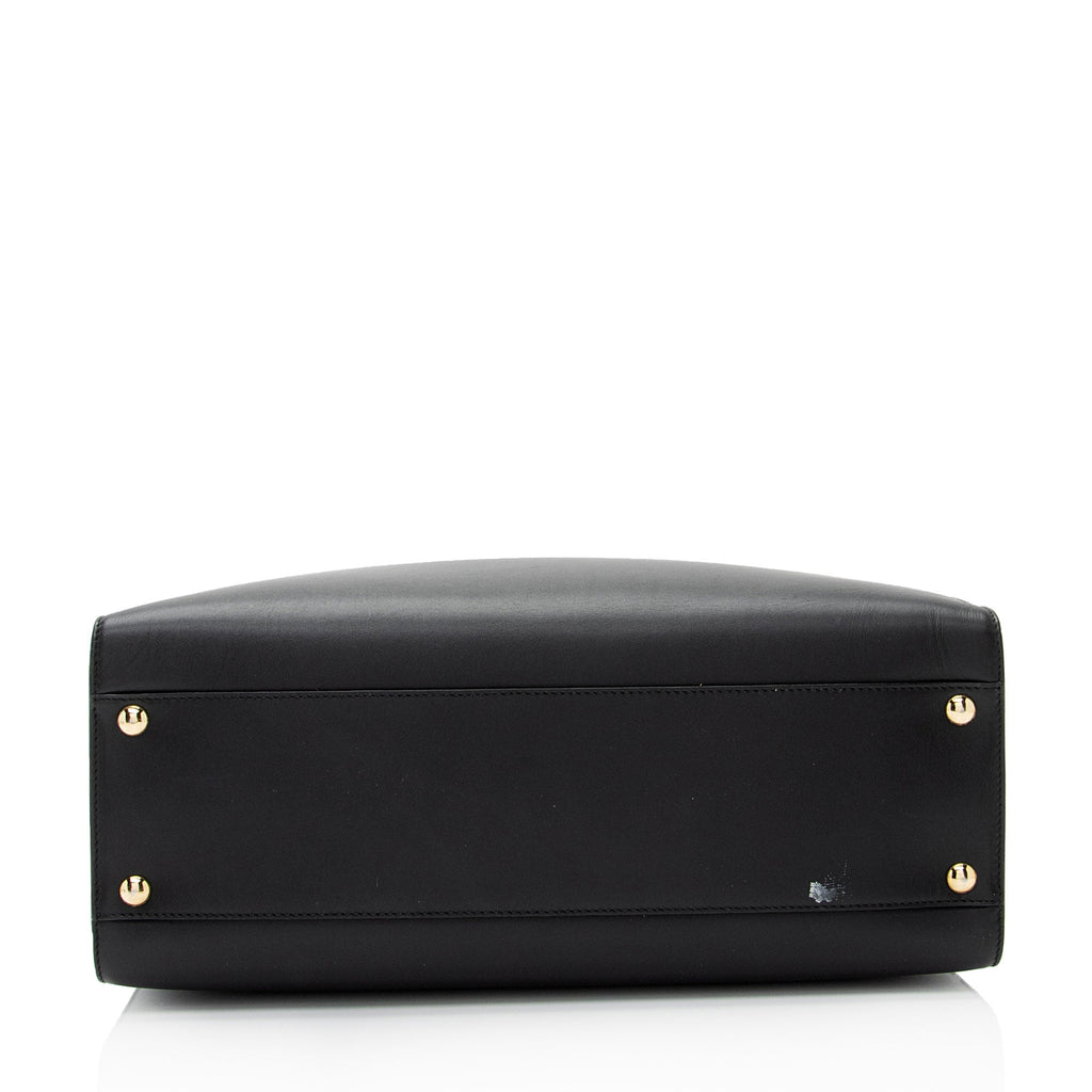 Salvatore Ferragamo Calfskin Gancini Lock Marlene Medium Tote (SHF-UREkYB)
