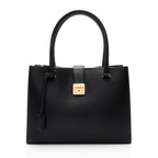 Salvatore Ferragamo Calfskin Gancini Lock Marlene Medium Tote (SHF-UREkYB)