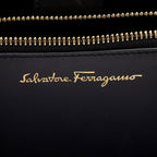 Salvatore Ferragamo Calfskin Gancini Lock Marlene Medium Tote (SHF-UREkYB)