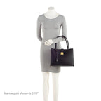 Salvatore Ferragamo Calfskin Gancini Lock Marlene Medium Tote (SHF-UREkYB)