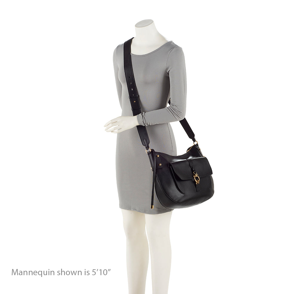 Salvatore Ferragamo Calfskin Gancini Pocket Messenger Bag (SHF-20244)