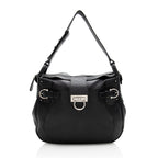 Salvatore Ferragamo Calfskin Gancini Shoulder Bag (SHF-22067)