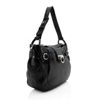 Salvatore Ferragamo Calfskin Gancini Shoulder Bag (SHF-22067)