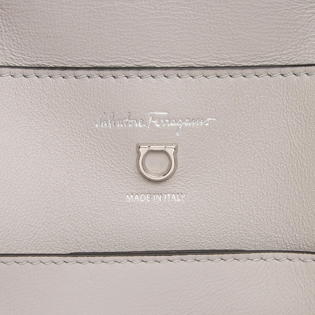 Salvatore Ferragamo Calfskin Gancio Trifolio Medium Top Handle Satchel (SHF-qfzwLk)