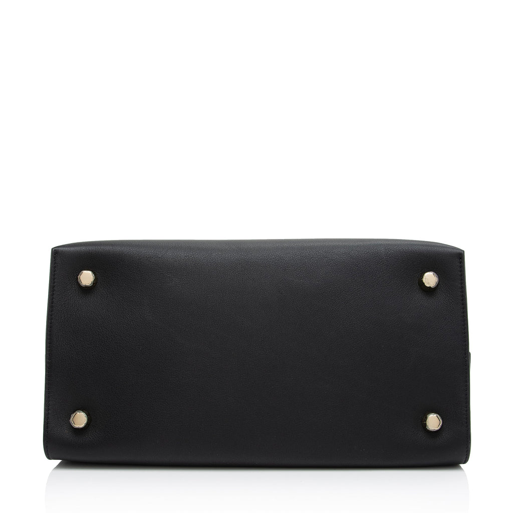 Salvatore Ferragamo Calfskin Jet Set Top Handle Large Satchel (SHF-JMhPjy)