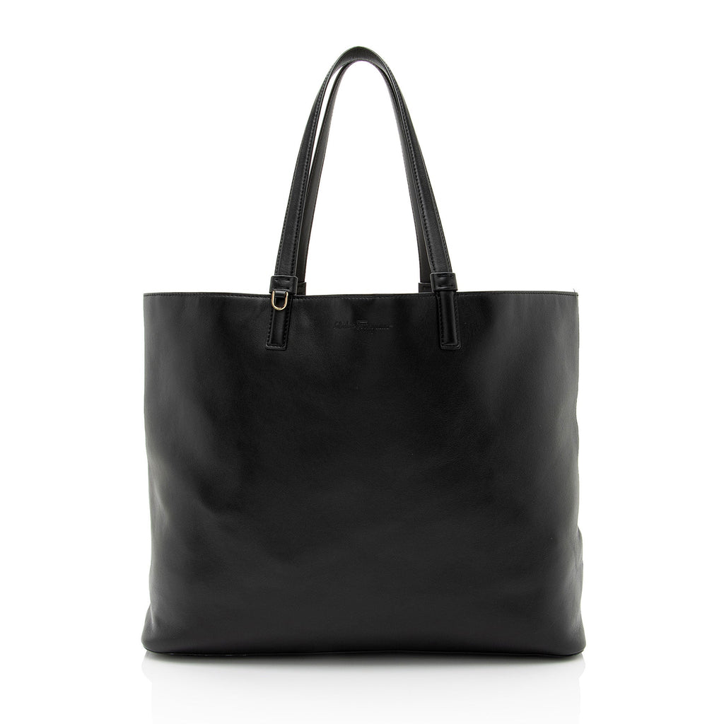 Salvatore Ferragamo Calfskin Scarlet Tote (SHF-qRHgMd)