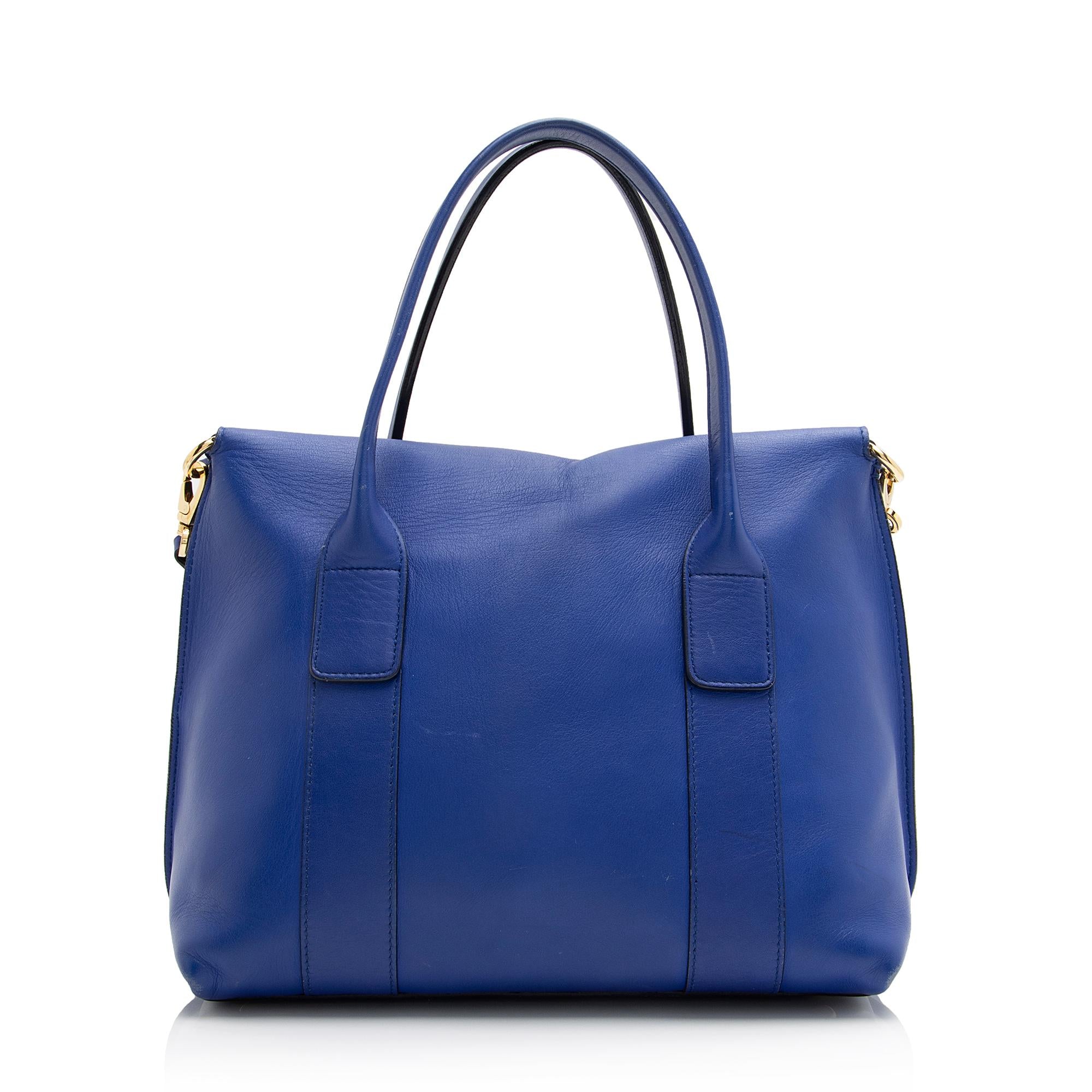 Salvatore Ferragamo Calfskin Sookie Gancini Satchel (SHF-23784)
