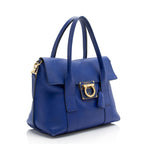 Salvatore Ferragamo Calfskin Sookie Gancini Satchel (SHF-23784)