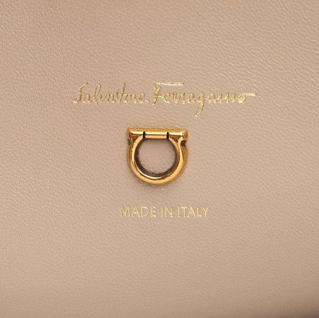 Salvatore Ferragamo Calfskin Studio Small Tote (SHF-tSZq4B)