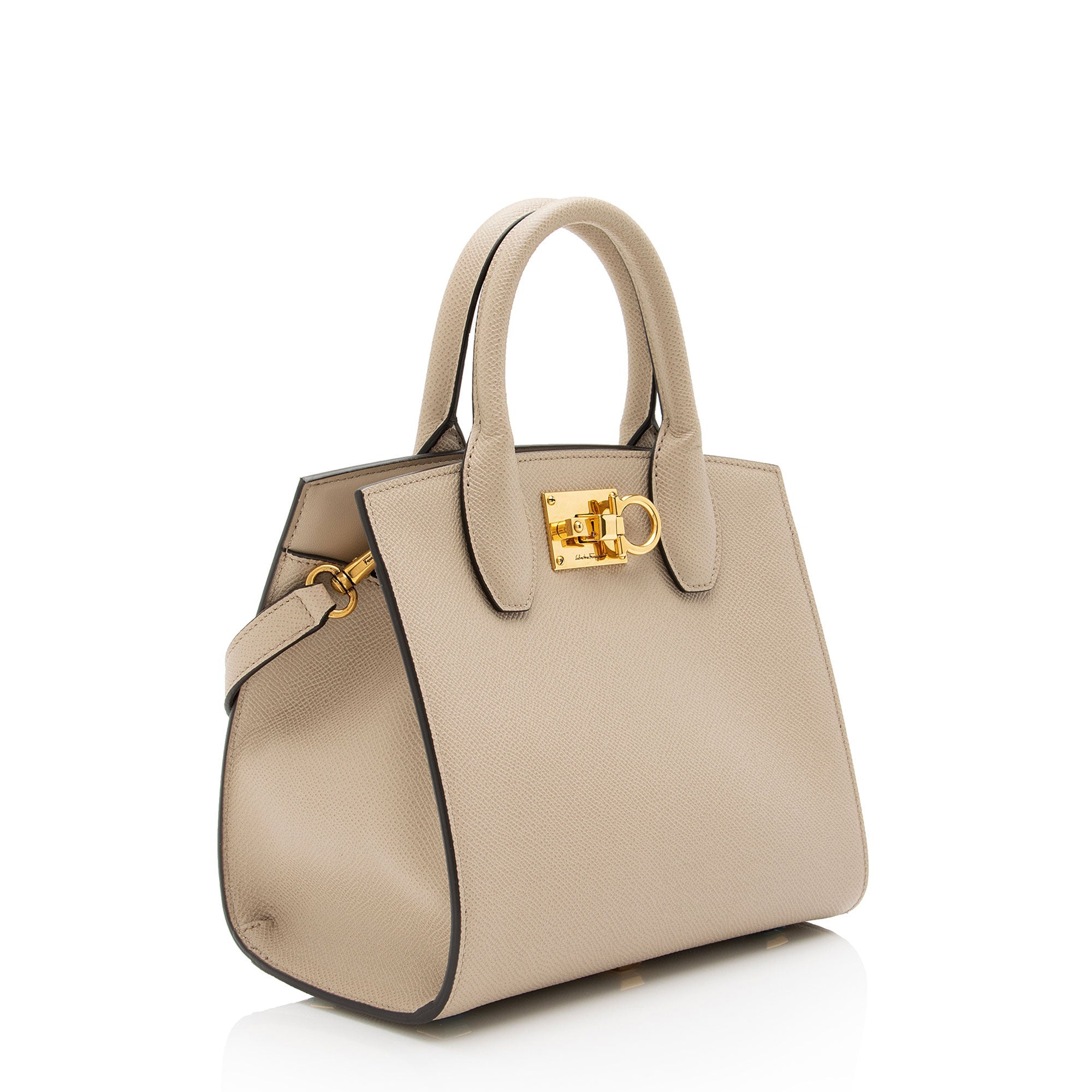 Salvatore Ferragamo Calfskin Studio Small Tote (SHF-tSZq4B)