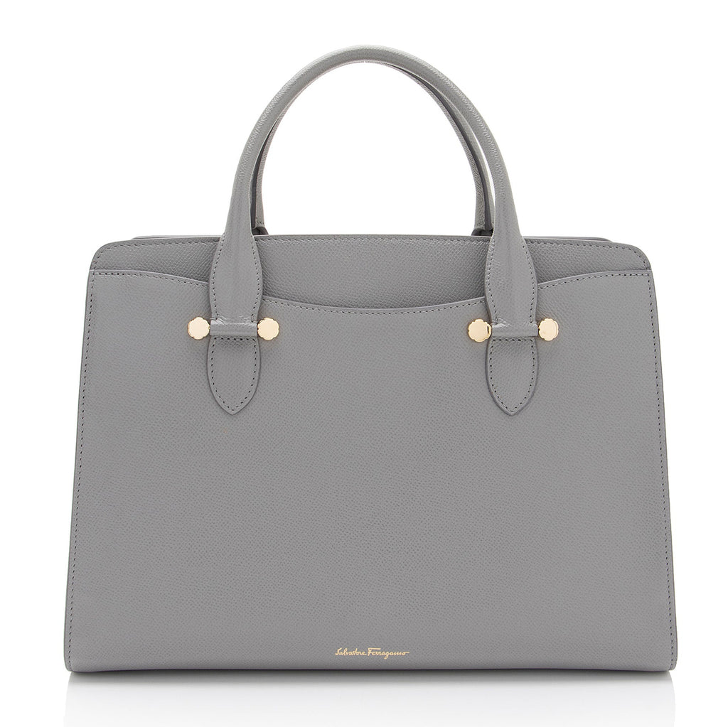 Salvatore Ferragamo Calfskin Today Medium Tote (SHF-9Eklg7)