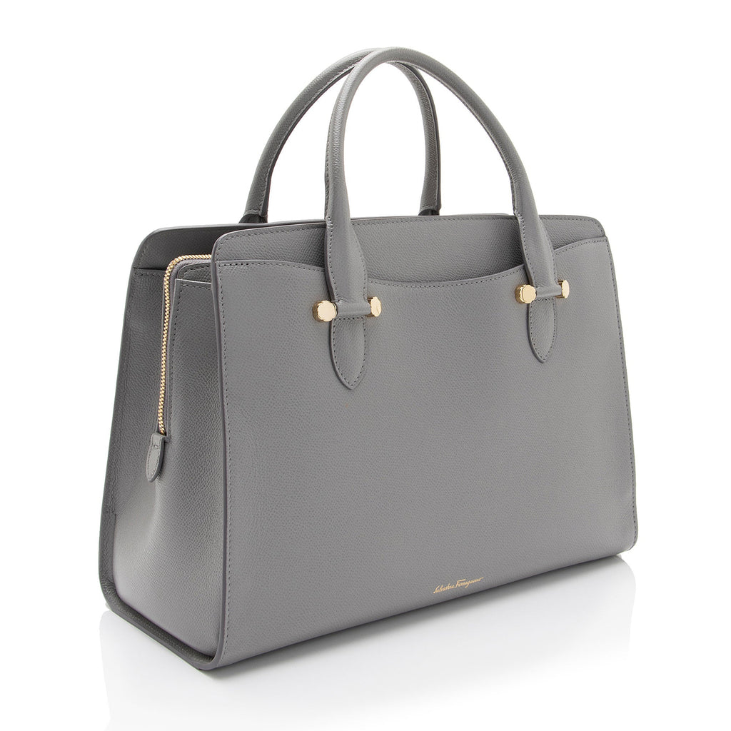 Salvatore Ferragamo Calfskin Today Medium Tote (SHF-9Eklg7)