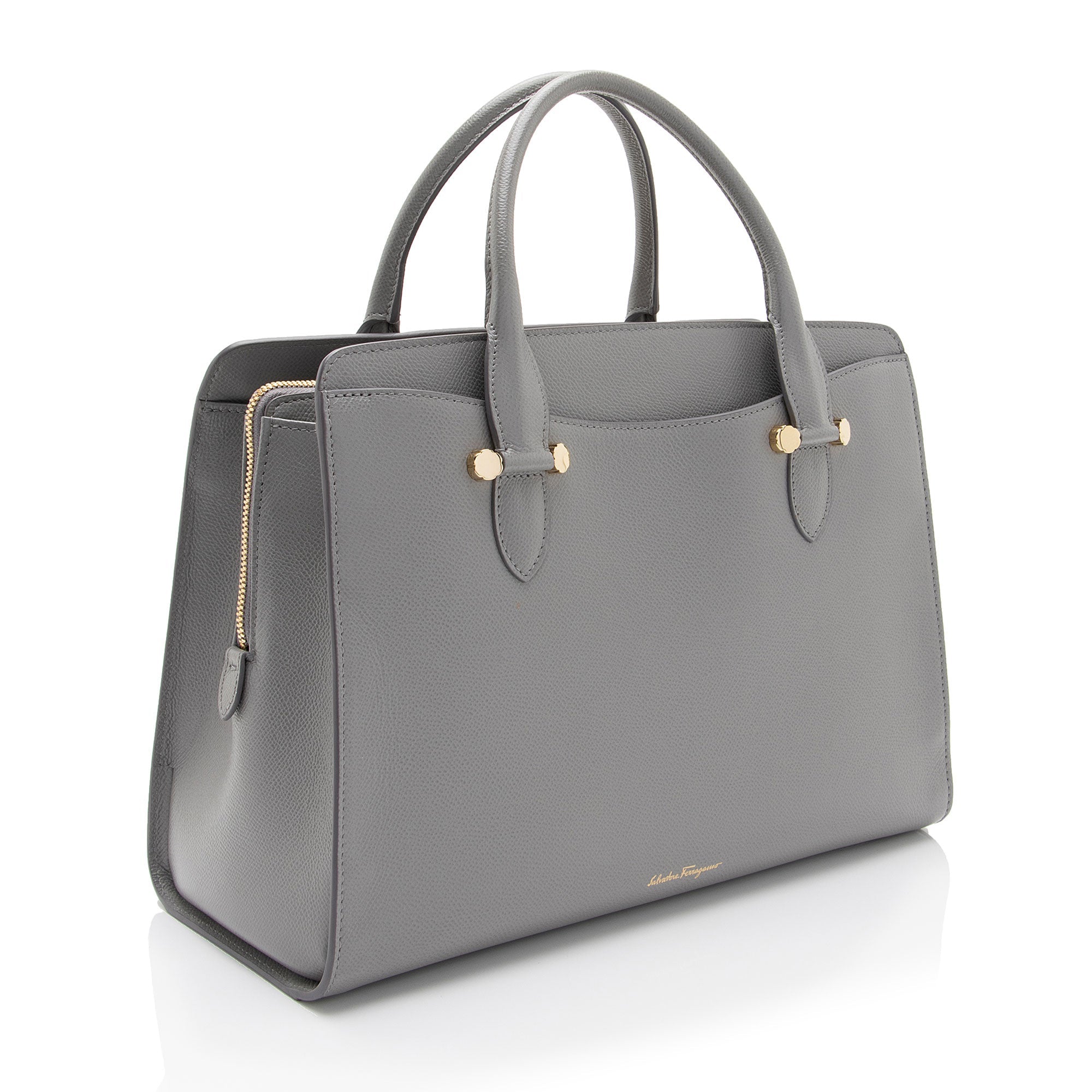 Salvatore Ferragamo Calfskin Today Medium Tote (SHF-9Eklg7)