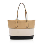 Salvatore Ferragamo Calfskin Tricolor Studio Tote (SHF-21835)