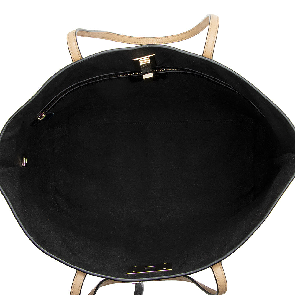Salvatore Ferragamo Calfskin Tricolor Studio Tote (SHF-21835)