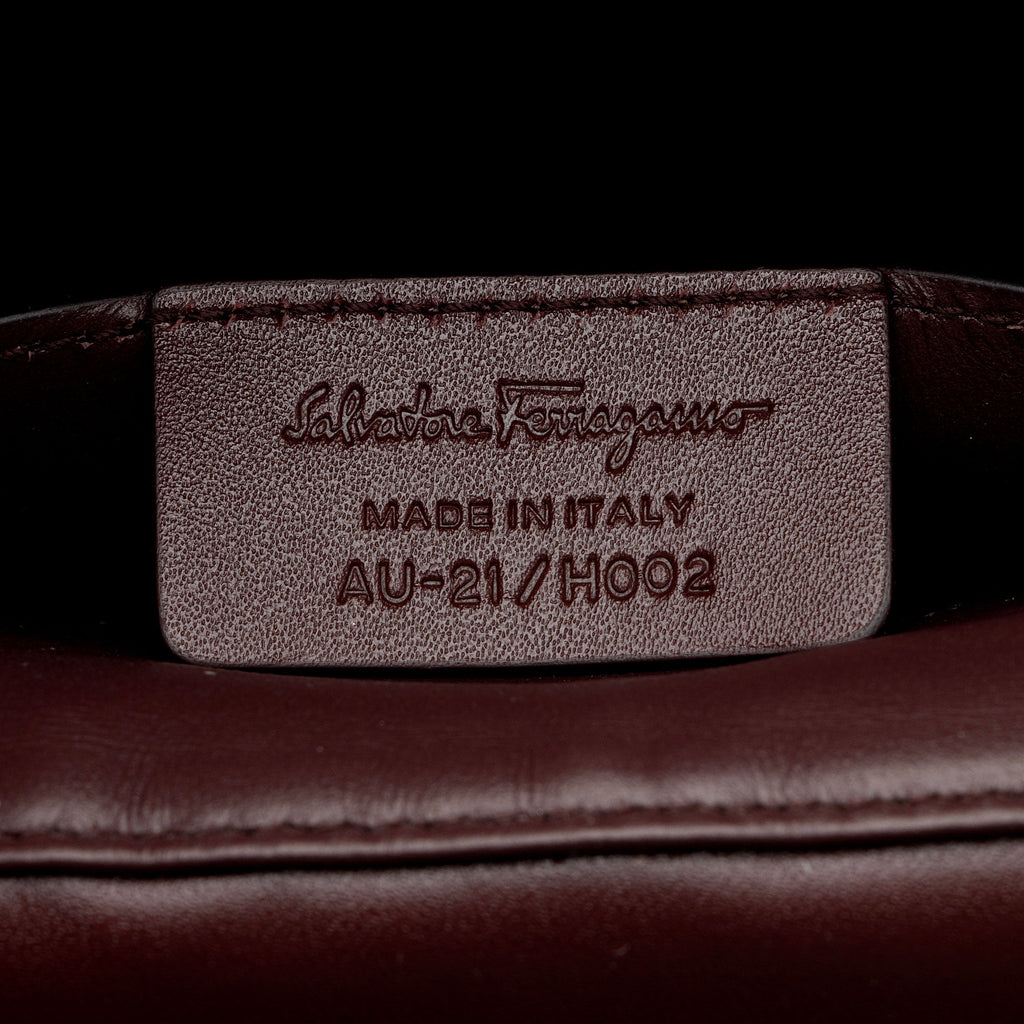 Salvatore Ferragamo Calfskin Vela Large Flap Crossbody Bag (SHF-KZPFvx)