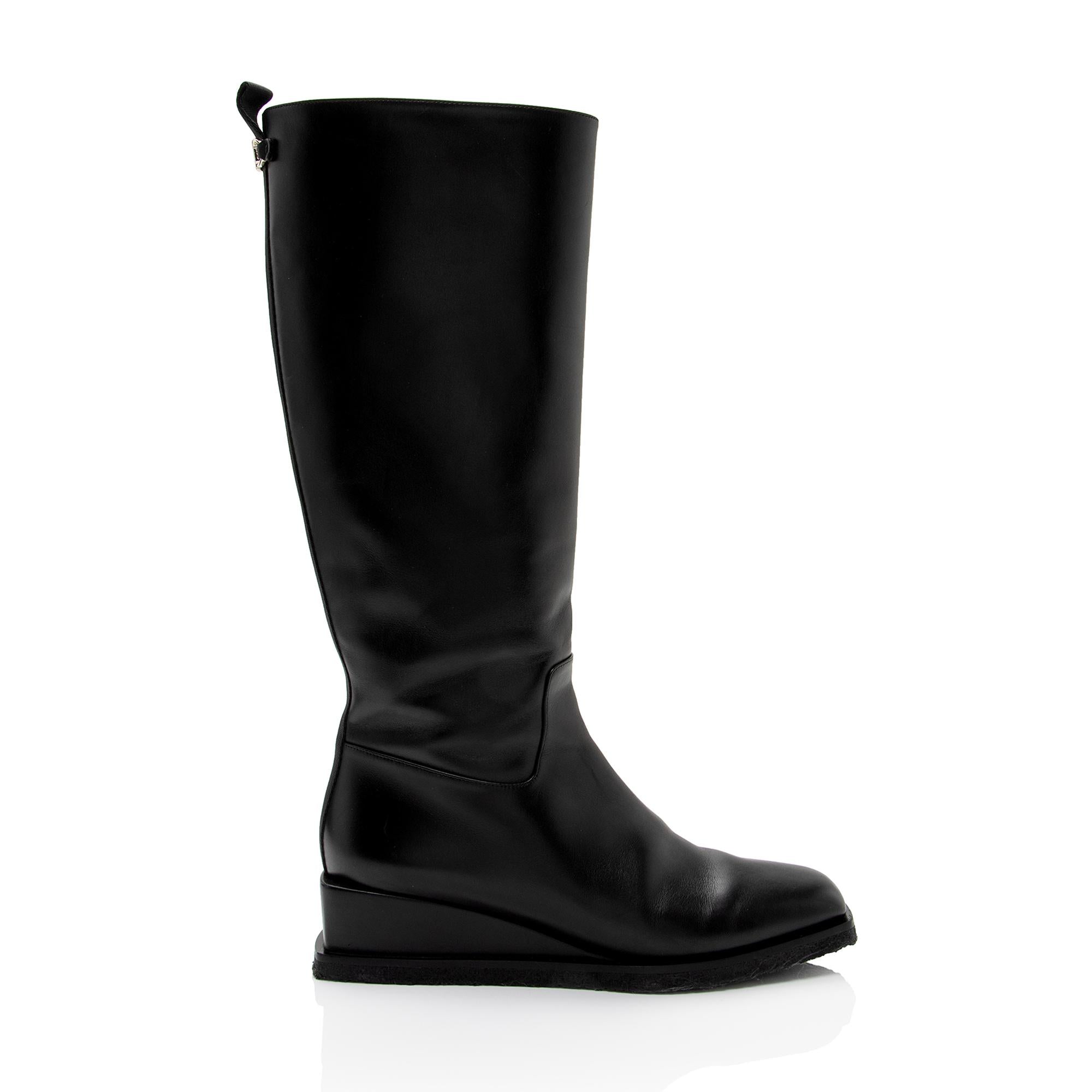 Salvatore Ferragamo Calfskin Wayde Knee High Boots - Size 9 / 39 (SHF-U6ypsU)