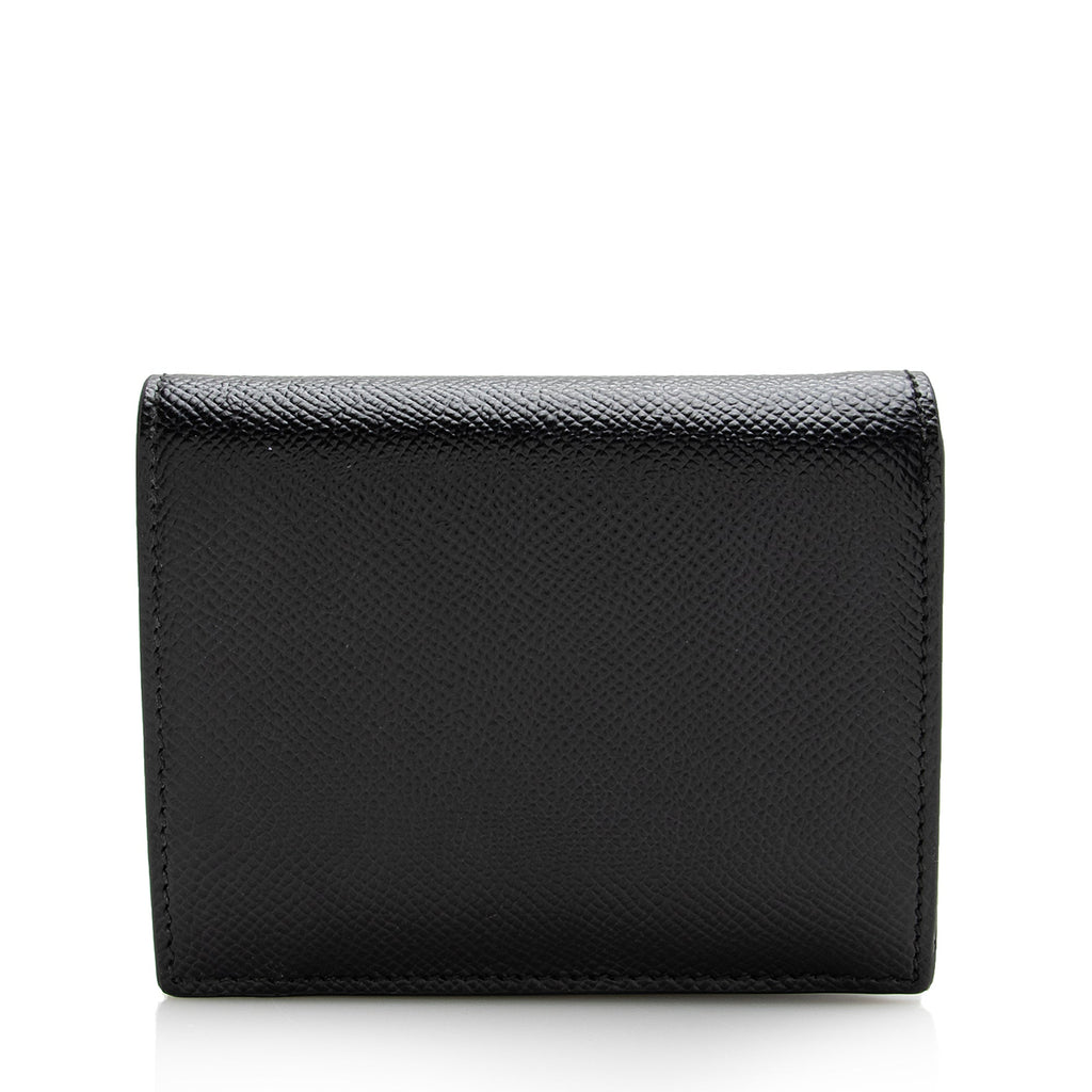 Salvatore Ferragamo Grained Calfskin Gancini French Wallet (SHF-22693)