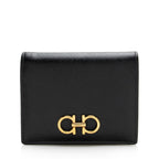 Salvatore Ferragamo Grained Calfskin Gancini French Wallet (SHF-22693)