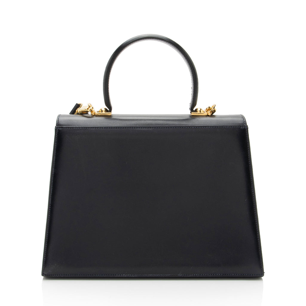 Salvatore Ferragamo Vintage Calfskin Gancini Top Handle (SHF-MXCzTv)
