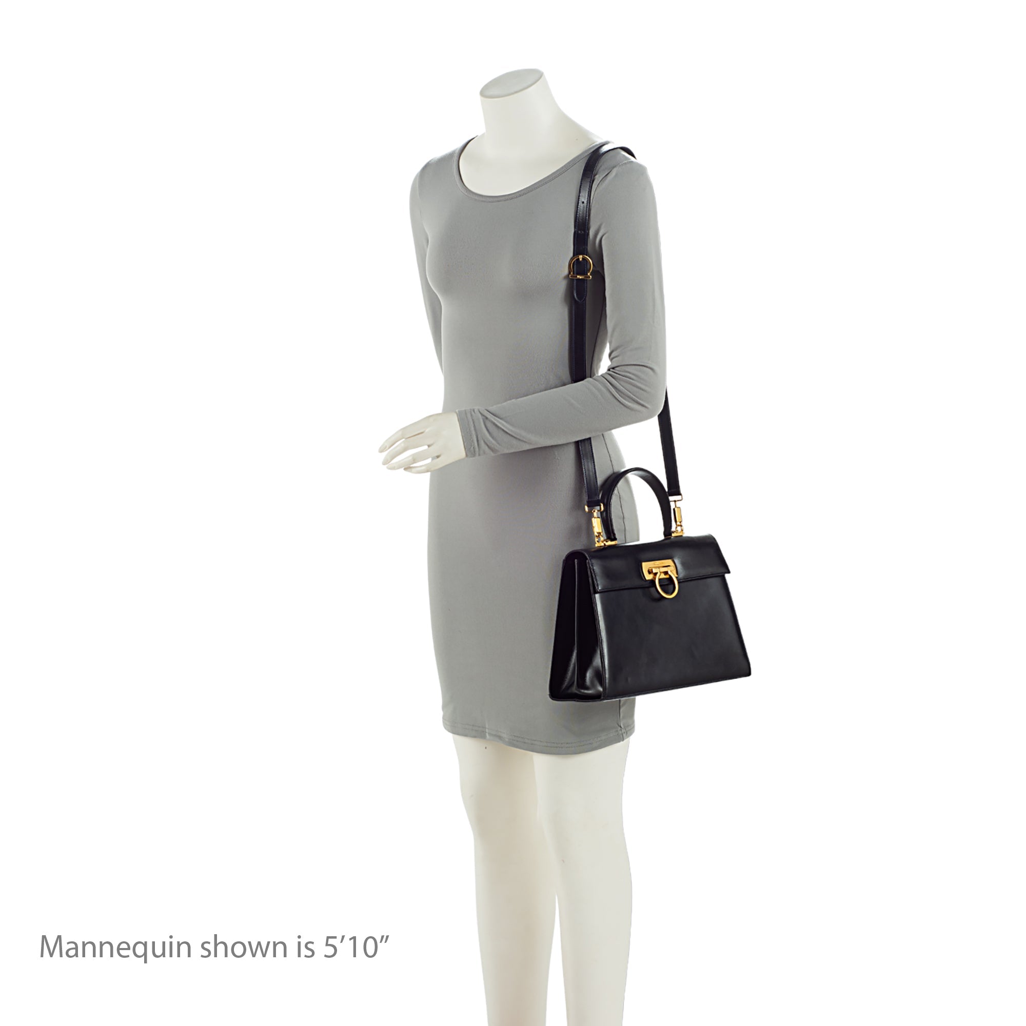 Salvatore Ferragamo Vintage Calfskin Gancini Top Handle (SHF-MXCzTv)