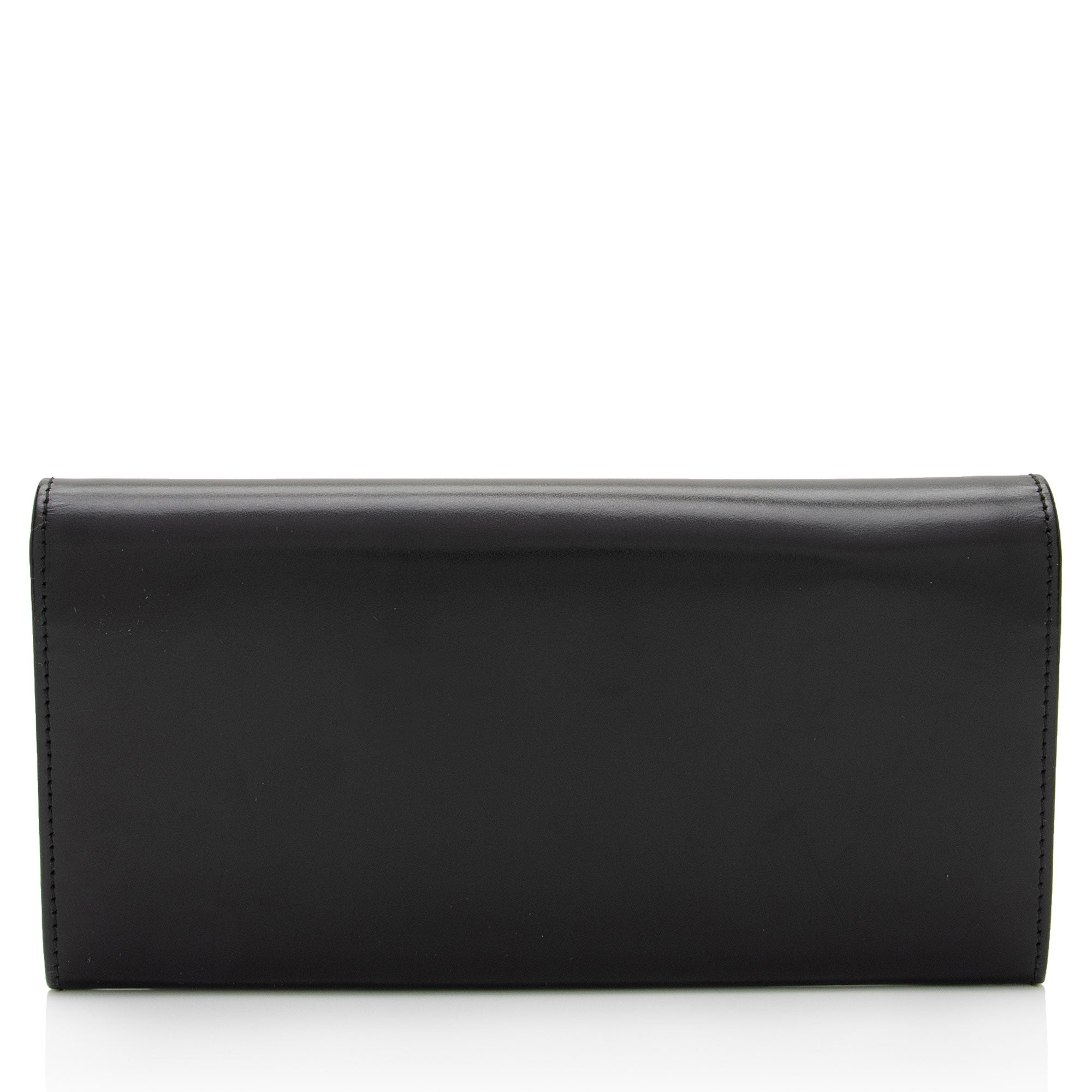 Salvatore Ferragamo Shiny Calfskin Gancini Long Wallet - FINAL SALE (SHF-zI2Lod)