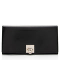 Salvatore Ferragamo Shiny Calfskin Gancini Long Wallet - FINAL SALE (SHF-zI2Lod)