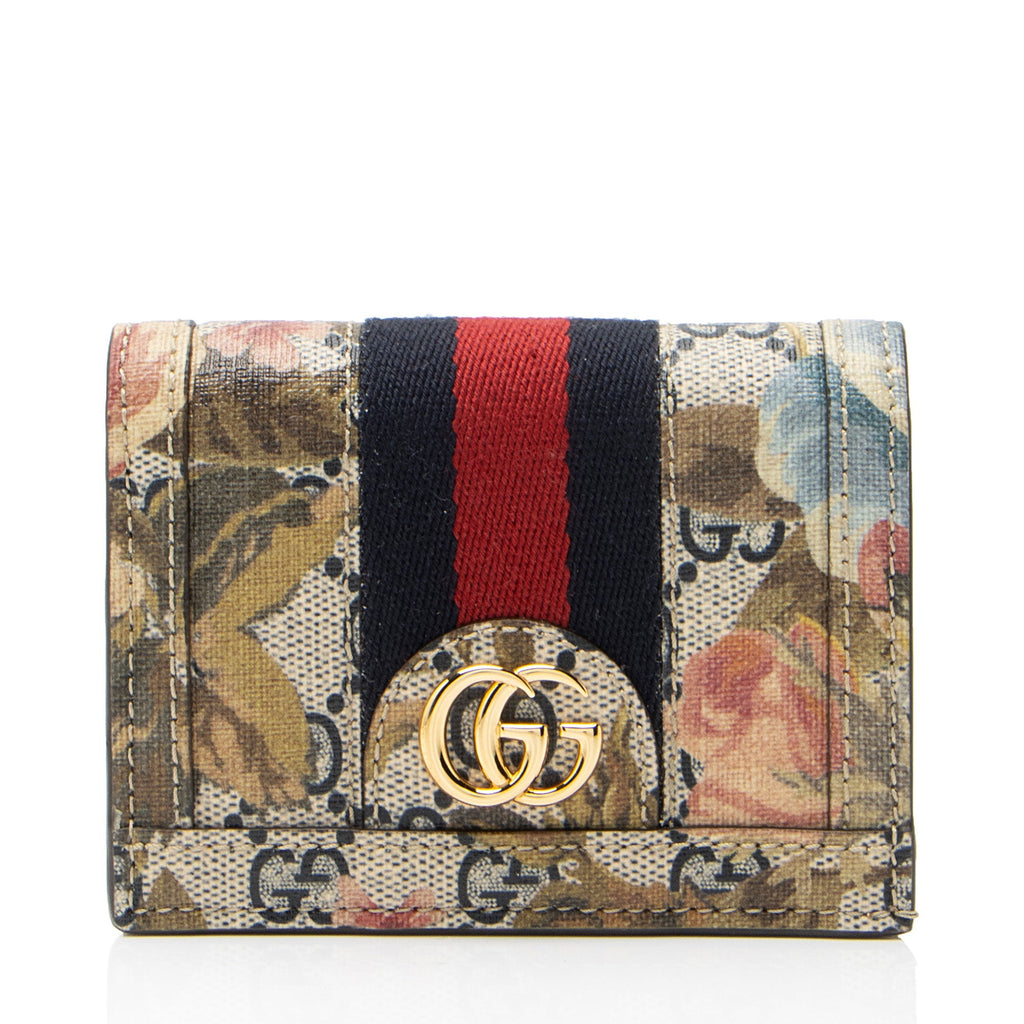 Supreme GG Supreme Water Flora Ophidia Card Case Wallet