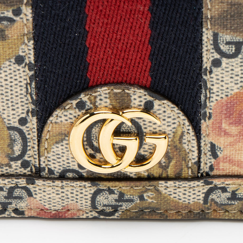 Supreme GG Supreme Water Flora Ophidia Card Case Wallet