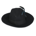 Gucci Black Cotton Blend GG Feather Trilby Hat L