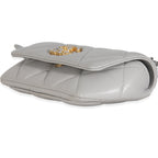 Chanel Grey Quilted Lambskin Chanel 19 Sunglasses Case With Chain