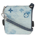 Louis Vuitton Blue Hickory Stripes Denim Monogram Watercolor Wallet On Strap